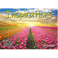 Inspirations  - 2024 Rectangle Wall Calendar 13 Months by Bartel