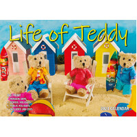 Life of Teddy  - 2024 Rectangle Wall Calendar 13 Months by Bartel