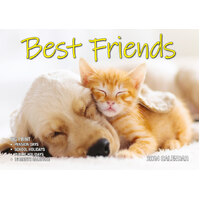 Best Friends - 2024 Rectangle Wall Calendar 13 Months by Bartel