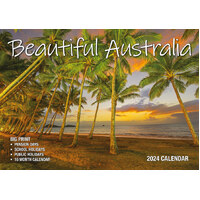 Beautiful Australia  - 2024 Rectangle Wall Calendar 13 Months by Bartel