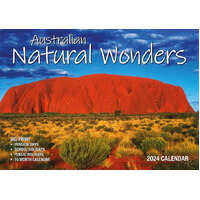 Australian Natural Wonders  - 2024 Rectangle Wall Calendar 13 Months by Bartel