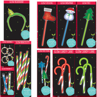 Christmas Glow Light Up Party Accessories Packs Wands Headbands Sticks & More