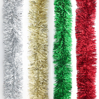 5x 2M Traditional Christmas Tinsel Sparkly Party Home Decoration