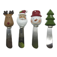 Christmas Cheese Knife Stainless Steel Novelty Pate Spreader Cutlery Xmas