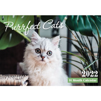Purrfect Cats- 2022 Rectangle Wall Calendar 16 Months by Art Wrap