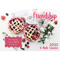 Friendship - 2022 Rectangle Wall Calendar 16 Months by Biscay 