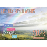 Freshly Picked Words - 2026 Rectangle Wall Calendar 16 Months by Design Group