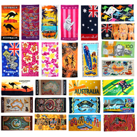 Australian Souvenir Beach Towel Australia 100% Cotton 30"x60" Bath Towels