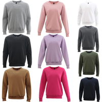 FIL Unisex Men's Women's Fleece Crew Neck Jumper w Pockets Sweater Pullover