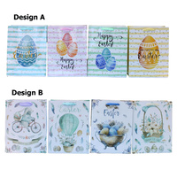 6/12pcs Easter Gift Bags Bunny Eggs Cardboard Paper Party Loot Favors S M L XL