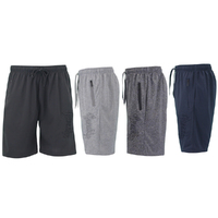 FIL Men's Gym Sports Jogging Casual Basketball Shorts Zipped Pockets Brooklyn