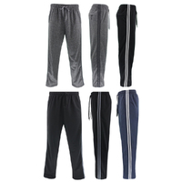 FIL Mens Lightweight Casual Striped Track Pants Tracksuit w Zip Pocket