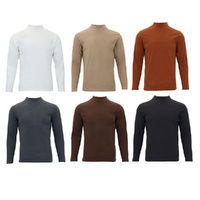 FIL Men's Thermal High Neck Top Brushed Fleece Long Sleeve Warm Winter Layer