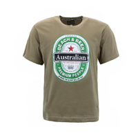 Adult T Shirt Australian Australia Day Souvenir Gift 100% Cotton - Beach & Beer
