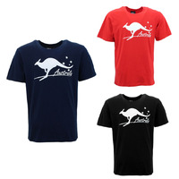 FIL Adult T Shirt Australia Day Souvenir 100% Cotton Australia Kangaroo