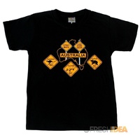 Kids T Shirt Australian Australia Souvenir Gift 100% Cotton - Road Sign B