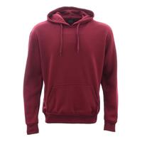 Adult Men's Unisex Basic Plain Hoodie Jumper Pullover Sweater Sweatshirt XS-5XL [Size: 4XL] [Colour: Burgundy]