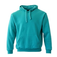 Adult Men's Unisex Basic Plain Hoodie Jumper Pullover Sweater Sweatshirt XS-5XL [Size: 3XL] [Colour: Teal]