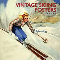 Vintage Skiing Posters - 2022 Square Wall Calendar 16 month by Gifted Stationery