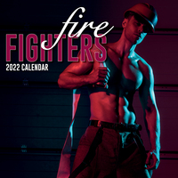 Firefighters - 2022 Calendar Square Wall Firemen Model Muscle Gifted Stationery