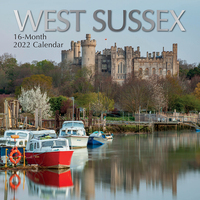West Sussex - 2022 Square Wall Calendar 16 month by Gifted Stationery
