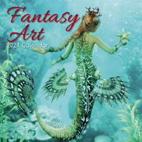Fantasy Art - 2024 Square Wall Calendar 16 month by Gifted Stationery (13)