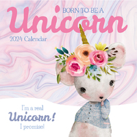Born to be a Unicorn- 2024 Square Wall Calendar 16 month by Gifted Stationery(4)