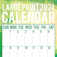 Large Print Calendar - 2024 Square Calendar 16 month by Gifted Stationery (19)