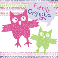 Owls Family Organiser - 2024 Square Calendar 16 month by Gifted Stationery (24)