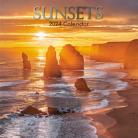Sunsets - 2024 Square Wall Calendar 16 month by Gifted Stationery (12)