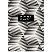 Black & White - 2024 Diary Planner A5 Padded Cover by The Gifted Stationery