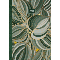 Golden Leaves - 2024 Diary Planner A5 Padded Cover by The Gifted Stationery