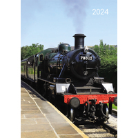 Steam Trains - 2024 Diary Planner A5 Padded Cover by The Gifted Stationery