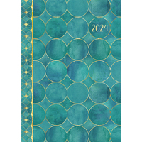 Turquoise - 2024 Diary Planner A5 Padded Cover by The Gifted Stationery