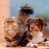 Cats and Dogs - 2026 Gifted Stationery Wall Calendar Pet Friends Collection