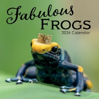 Fabulous Frogs - 2026 Gifted Stationery Wall Calendar Funny Frog Photography
