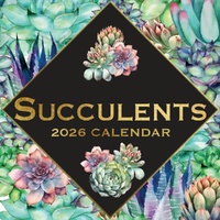 Succulents - 2026 Gifted Stationery Wall Calendar Botanical Cactus Art Prints
