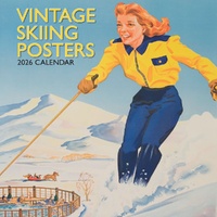 Vintage Skiing Posters - 2026 Gifted Stationery Wall Calendar Winter Sport Art