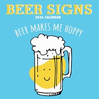Beer Signs - 2026 Gifted Stationery Wall Calendar Retro Bar Humour