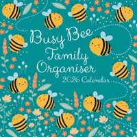 Busy Bee Family Organiser - 2026 Gifted Stationery Wall Calendar Planner