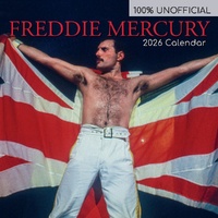 Freddie Mercury - 2026 Gifted Stationery Wall Calendar Queen Frontman