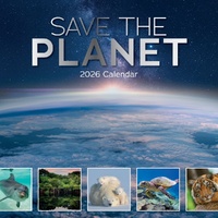 Save the Planet - 2026 Gifted Stationery Wall Calendar Environmental Message