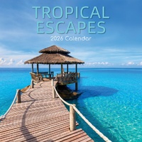Tropical Escapes - 2026 Gifted Stationery Wall Calendar Island Paradises