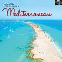 Mediterranean - 2026 Gifted Stationery Wall Calendar Coastal Travel