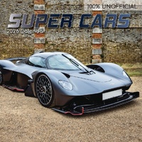 Super Cars - 2026 Gifted Stationery Wall Calendar High Performance Vehicles