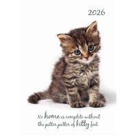 Cute Kittens - 2026 Gifted Stationery A5 Padded Diary Planner Cat Lovers