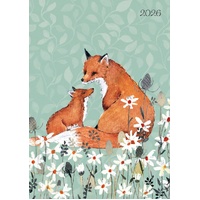 Foxy Tales - 2026 Gifted Stationery A5 Padded Diary Planner Animal Illustration