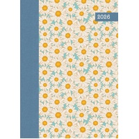 Hazy Daisies - 2026 Gifted Stationery A5 Padded Diary Planner Soft Flower Art