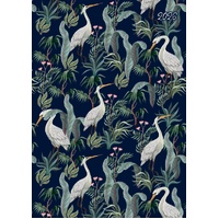Opulence  2026 Gifted Stationery A5 Padded Diary Planner Botanical Herons