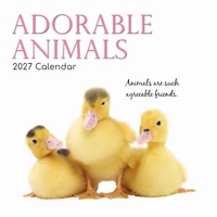 Adorable Animals - 2027 Gifted Stationery Wall Calendar Monthly Planner